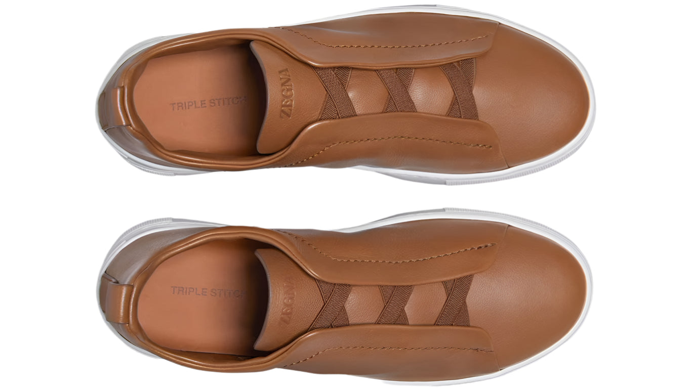 Zegna Triple Stitch Beige Sneaker – Men’s Edition