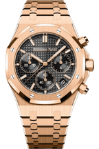 Audemars Piguet Royal Oak Selfwinding Chronograph Stainless Gold Steel Black Dial 50th 26240or 1320or 02 Watch