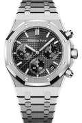 Audemars Piguet Royal Oak Selfwinding Chronograph Stainless Silver Steel Black Dial Watch