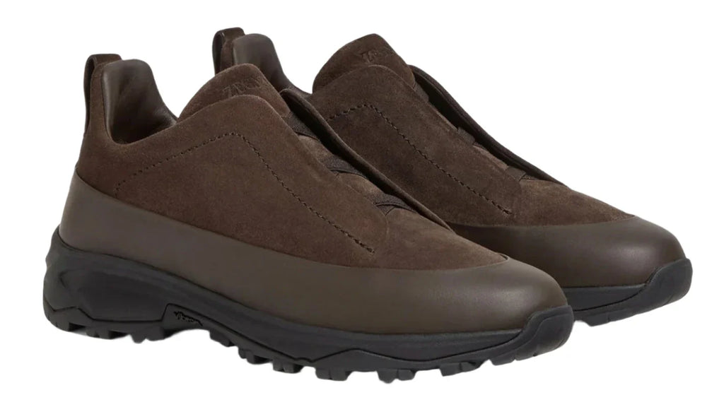 Zegna Triple Stitch Brown Sneaker – Men’s Edition