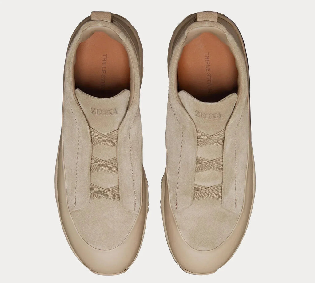 Zegna Triple Stitch Light Taupe Sneaker – Men’s Edition